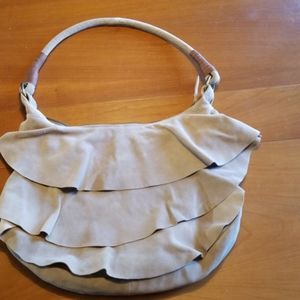 Tan suede shoulder bag